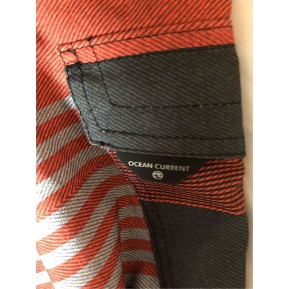 Ocean Current Men's Multi Colored Striped Drawstring Swimwear Board Shorts Size - Picture 3 of 7